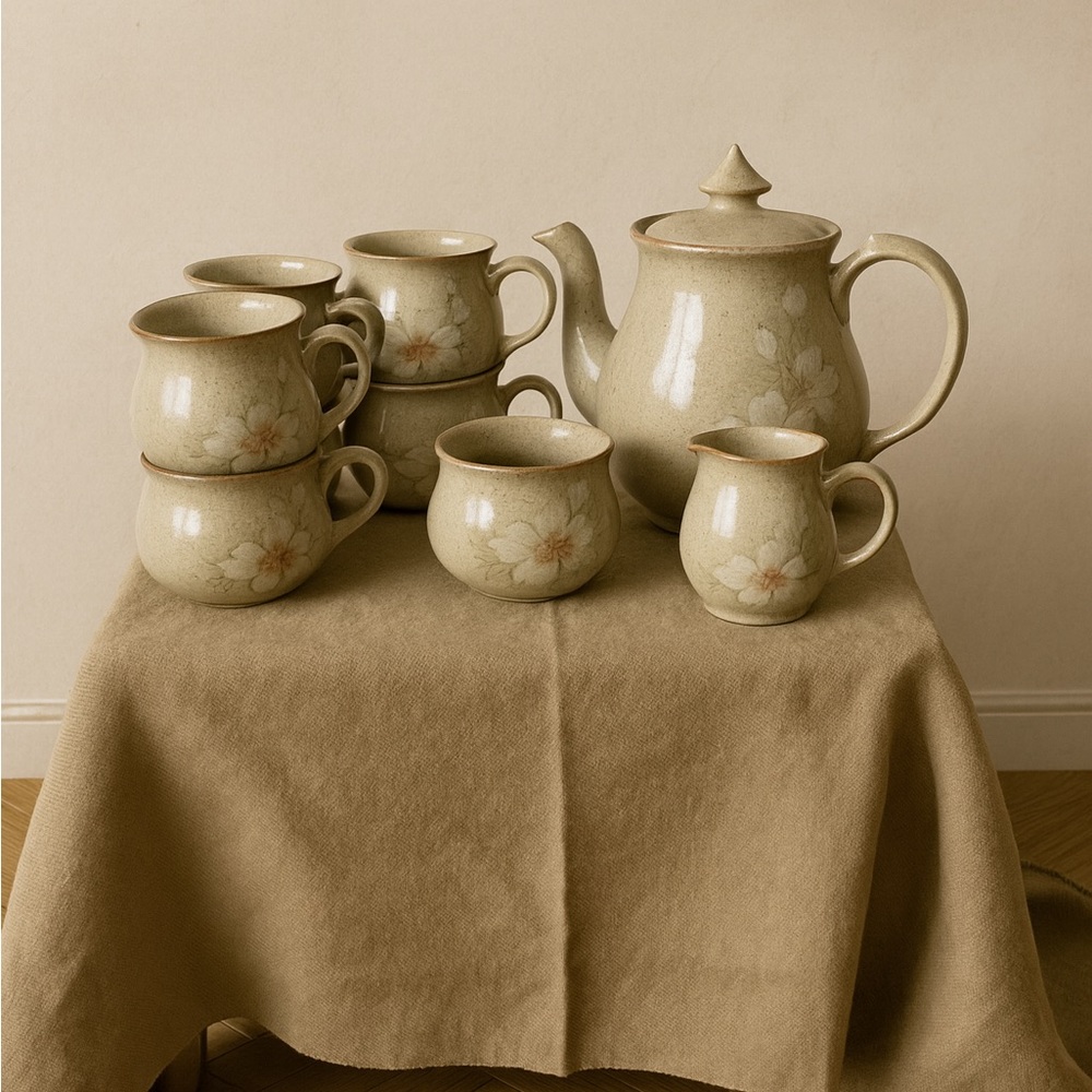 Denby Daybreak 8 Cup, Teapot, C&S Set